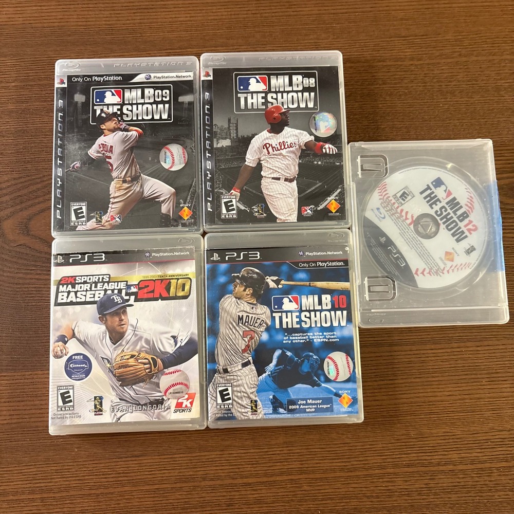 Sony MLB The Show & 2K Sports Video Game Bundle PS3‎ 5-Game Lot Good Condition